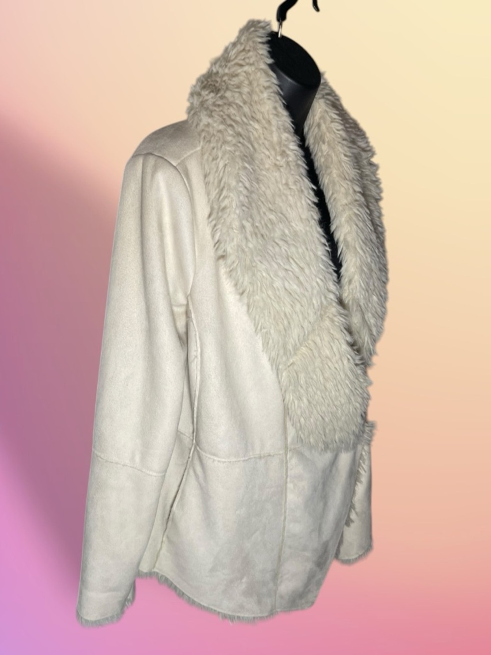 Altar'd State Cream Sherpa Wrap Jacket - Medium - Picture 6 of 15